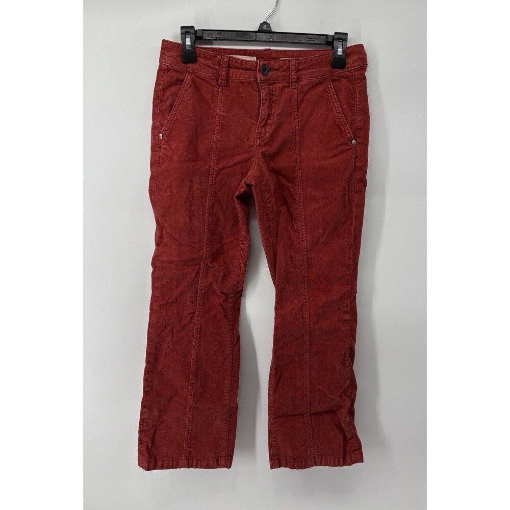 Pilcro And The Letterpress Pants Sz 27 Anthropologie Corduroy STET Ankle Red